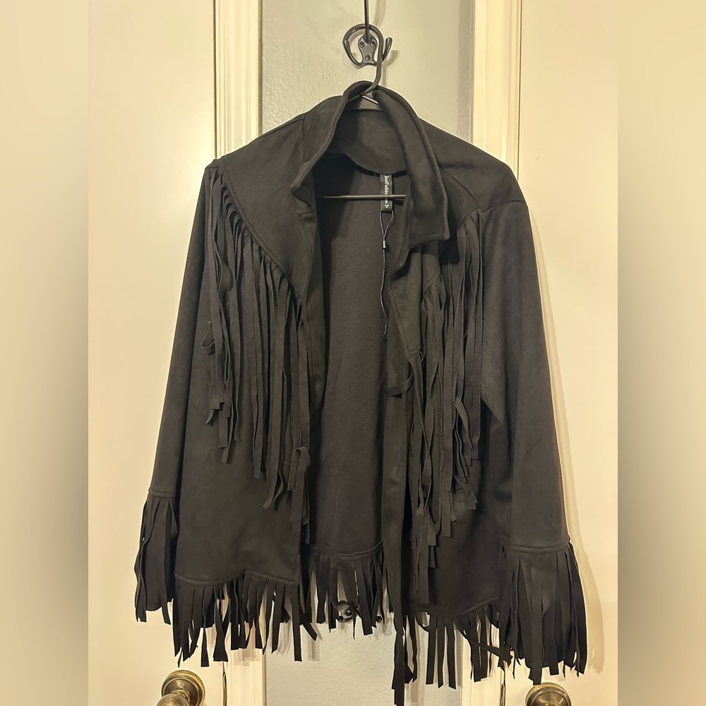 Black fringe jacket
